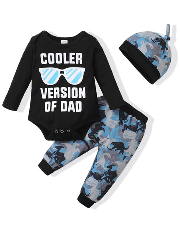 Nzrvaws 3-6 Months Baby Boy Clothes Newborn Toddler Outfit Romper Long Sleeve Letter Printed Dinosaur Top Winter Spring Long Pan