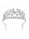 Forum Novelties Womens Sparkling Glitter Tiara Bride To Be, Silver, One Size Us