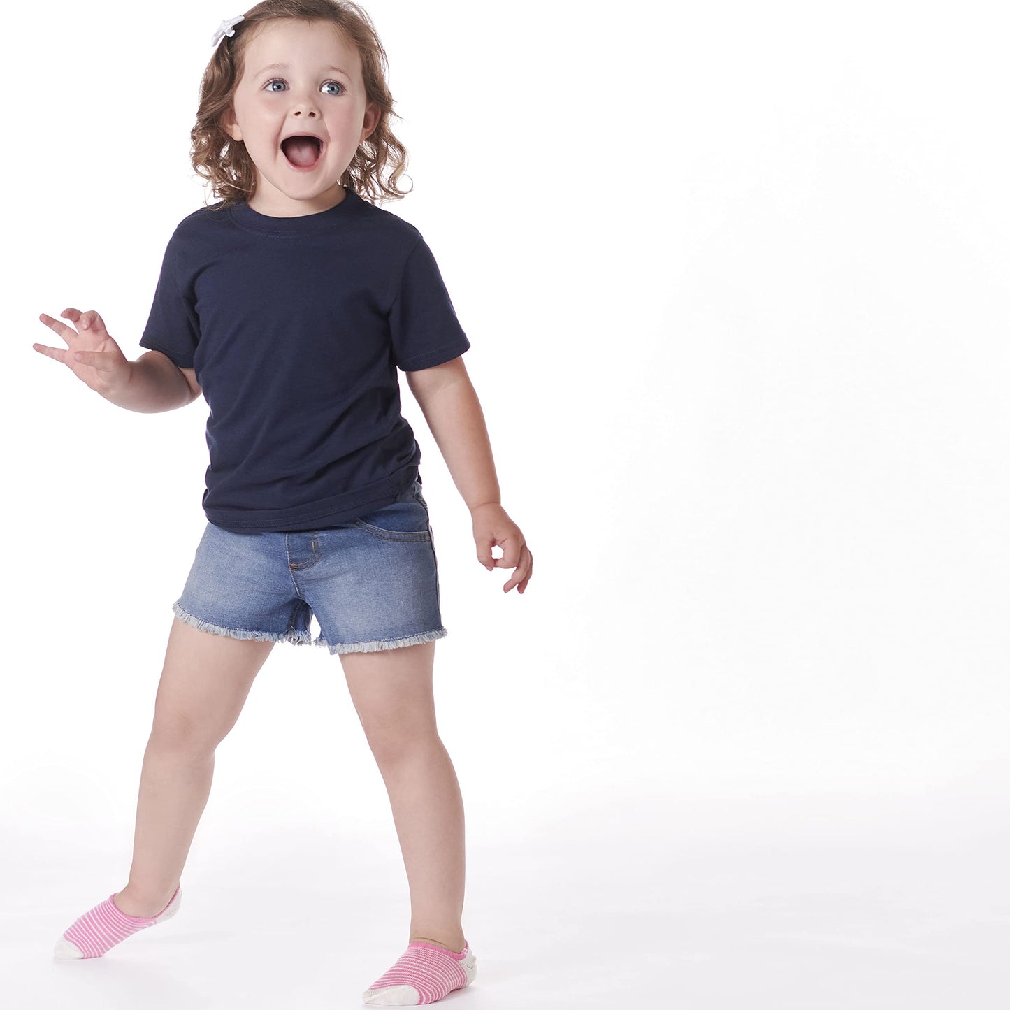 Gerber Baby Toddler 5-Pack Solid Short Sleeve T-Shirts Jersey 160 Gsm, Navy, 4T