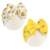 Haakong 2Pcs Bee Baby Headband Yellow Hair Bows for Girls Large Spring Summer Flower Headband Toddler Girls Nylon Hair Accessori