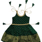 Ufb Baby Girls Satai Pattu Pongal Jacquard Frock Dress (36 Months, Green, Knee Length)