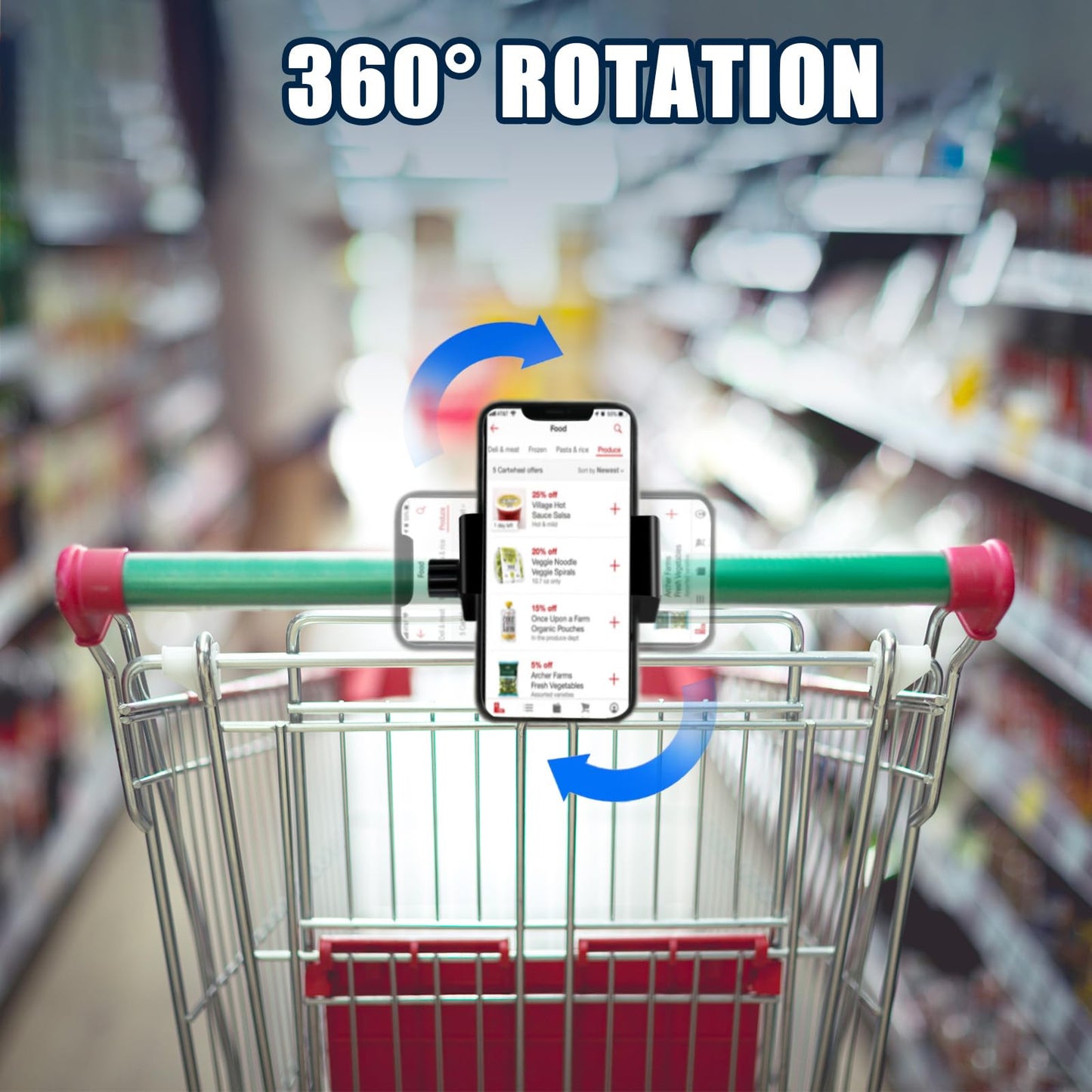 Onedone Stroller Phone Holder Universal Phone Holder For Stroller Golf Cart Bike Shopping Carts Scooter Phone Mount Horizontal &