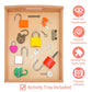 MIKNEKE Montessori Lock and Key Toy Set for Toddlers, Toy Keys Homeschool Preschool Learning Activities, Wooden Montessori Mater