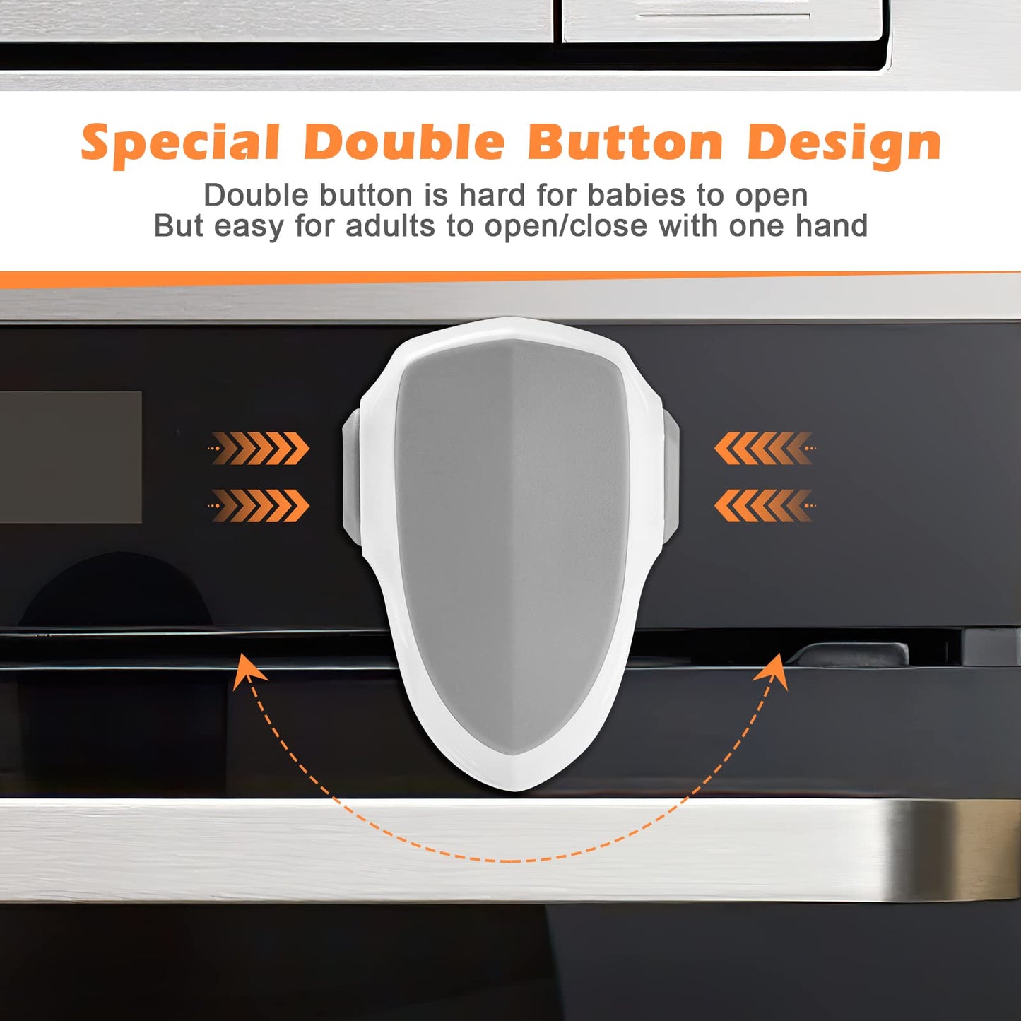 Gcrq 2 Pcs Oven Door Lock Child Safety, Oven Baby Proof Childproof Oven Front Lock Easy To Install And Use Heat-Resistant And Du