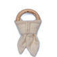 MITTEEZ Wood Baby Organic Wooden Teether with Absorbent Cloth (Natural)