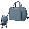 FHELAD Lightweight Mini Diaper Backpack for Quick Trips - 5-Way Carrying Waterproof Baby Bag with Insulated Bottle Pockets, Perf