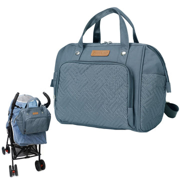 FHELAD Lightweight Mini Diaper Backpack for Quick Trips - 5-Way Carrying Waterproof Baby Bag with Insulated Bottle Pockets, Perf