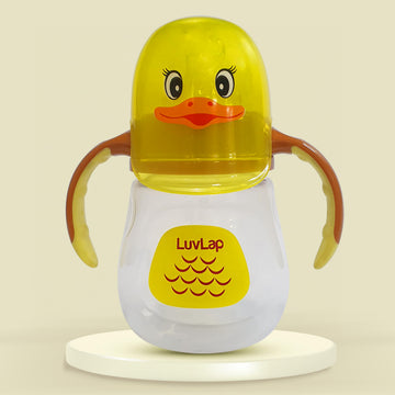 LuvLap Naughty Duck Spout Sipper for Infant/Toddler/Kids, 210ml, AntiSpill Sippy Cup with SoftSilicone Spout BPA Free, 1 Year+ 