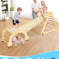 Yoleo Pikler Triangle Set, Foldable 7-In-1 Montessori Climbing Set Fun Baby Pickler-3 Piece Climbing Jungle Gym And Indoor Playg