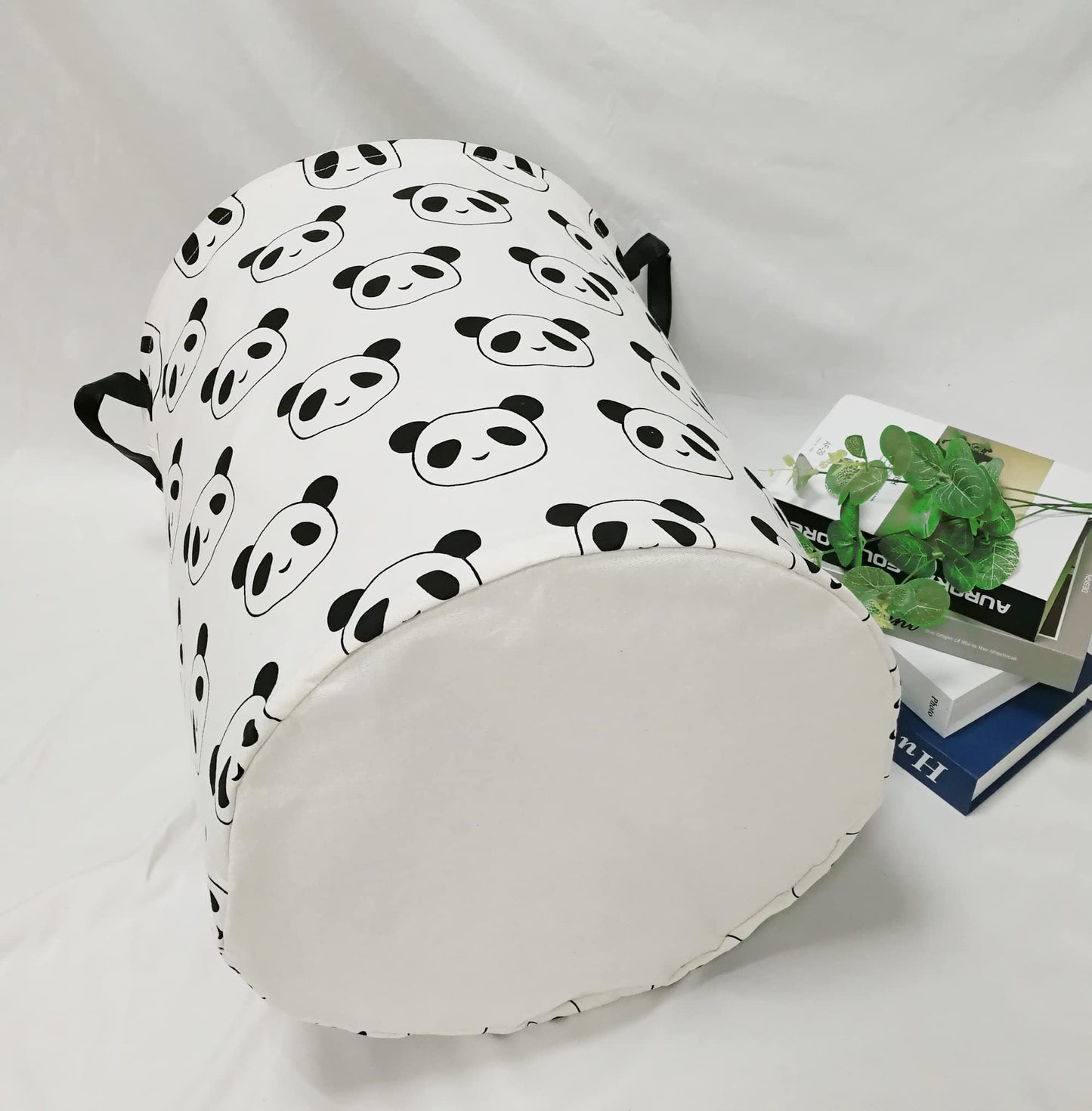 Duyiy Panda Design 19.7 Inch Laundry Storage Basket Organizer Bins For Dirty Cloth With Handle, Toys Nursery Kids Clothes Gift B