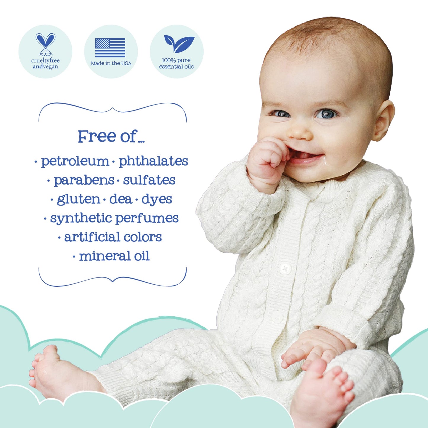 Oilogic Stuffy Nose and Cough Vapor Bath Relief for Babies & Toddlers, Essential Oil Breathe Blend - Naturally Soothes with 100%
