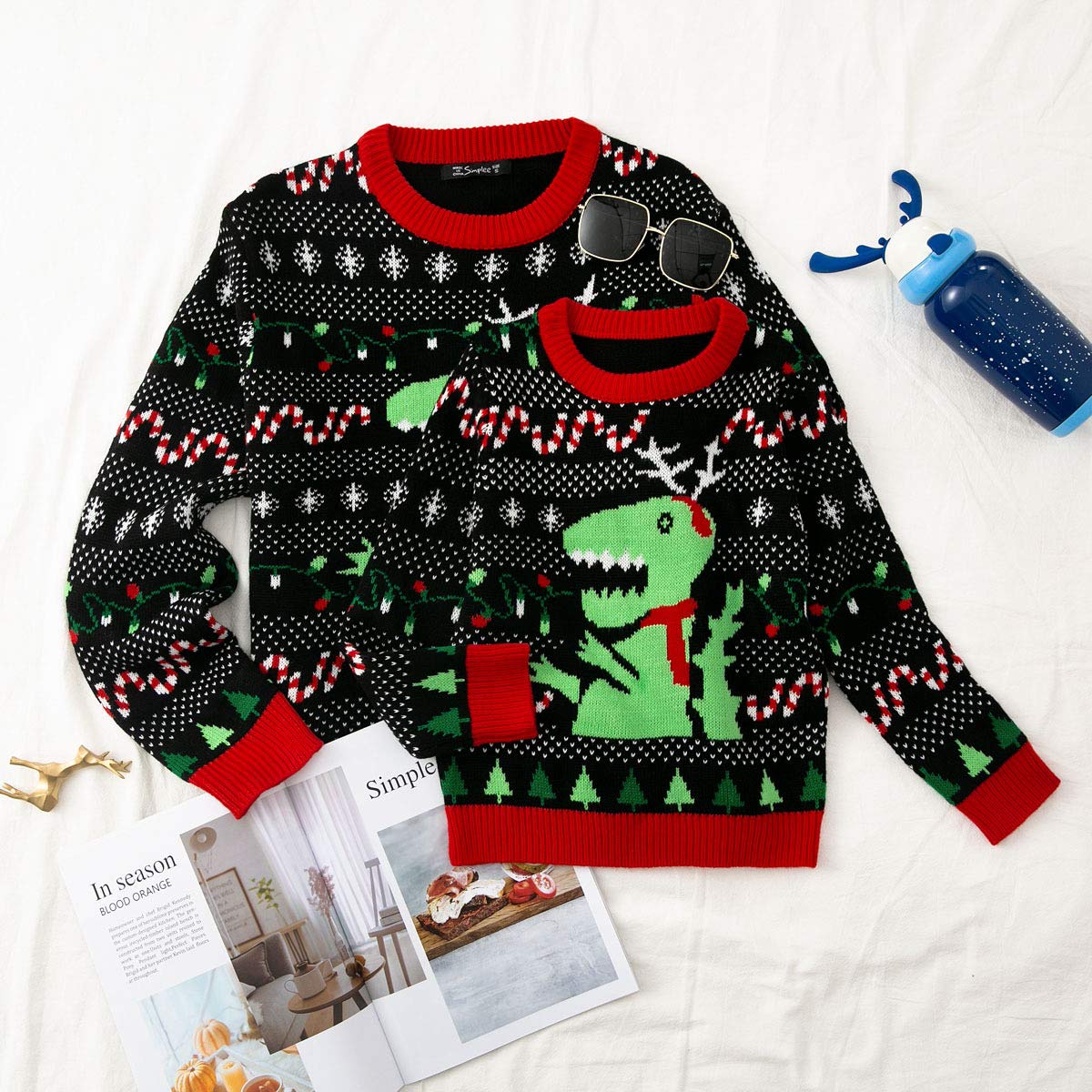 Simplee Kids Ugly Christmas Sweater Family Matching Outfits For Holiday Party Knitted Pullover For Winter 4T Kids