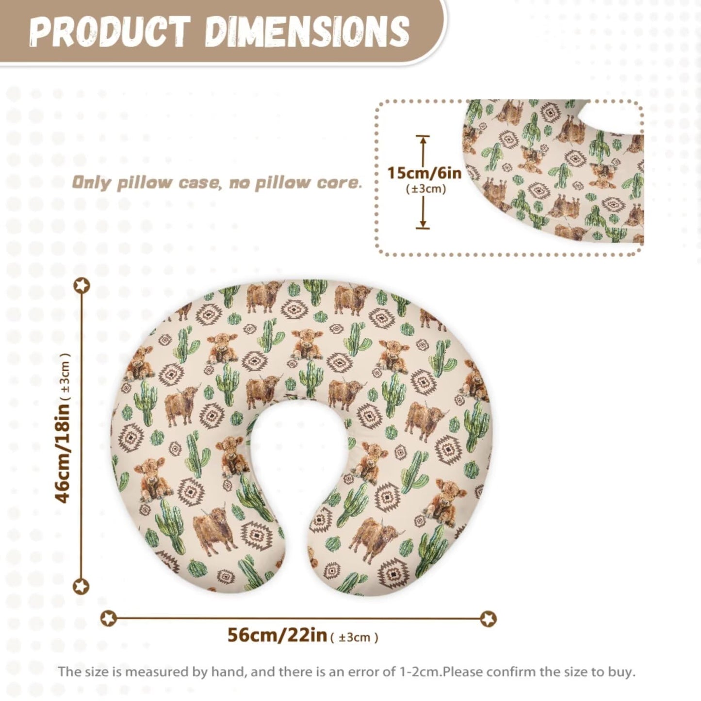 Nursing Carseat Canopy Pillowcase Breastfeeding Cover for Infant Girl & Boy, Highland Cow Cactus Stretchy Car Seat Covers for Ba