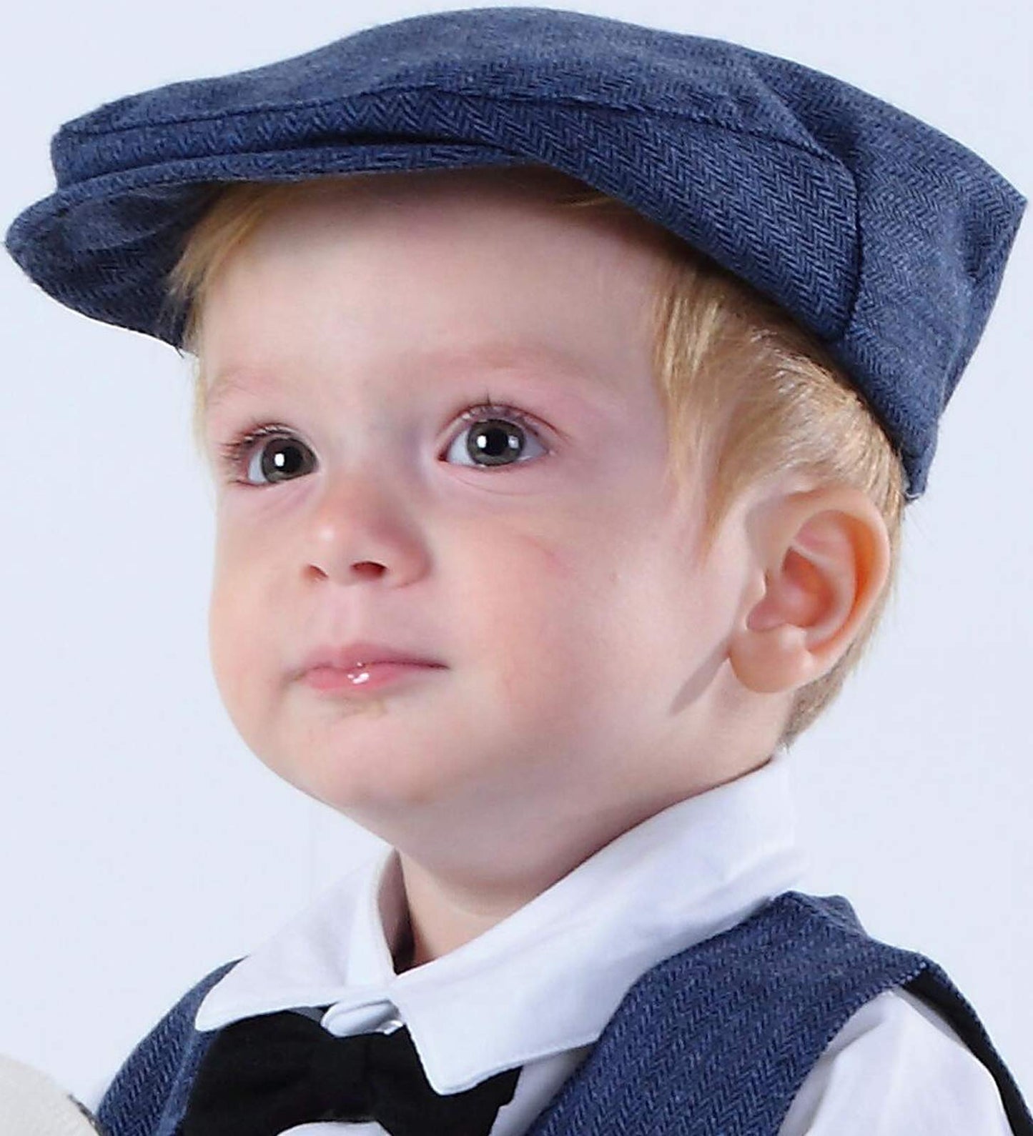 A&J Design Infant Boy Vintage Drivers Cap (3-6 Months, Navy Blue)