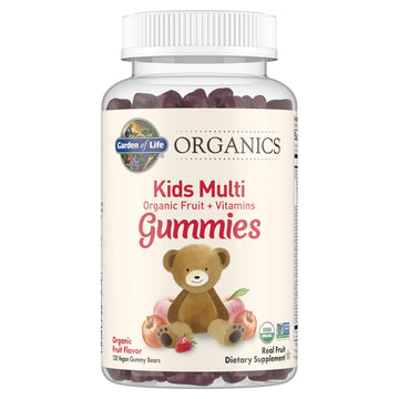 Garden Of Life Organics Kids Gummy Vitamins - Fruit - Certified Organic, Non-Gmo & Vegan Complete Children'S Multi - B12, C & D3