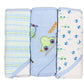 Spasilk Soft Terry Hooded Towel Set, Blue Plane, 3-Count