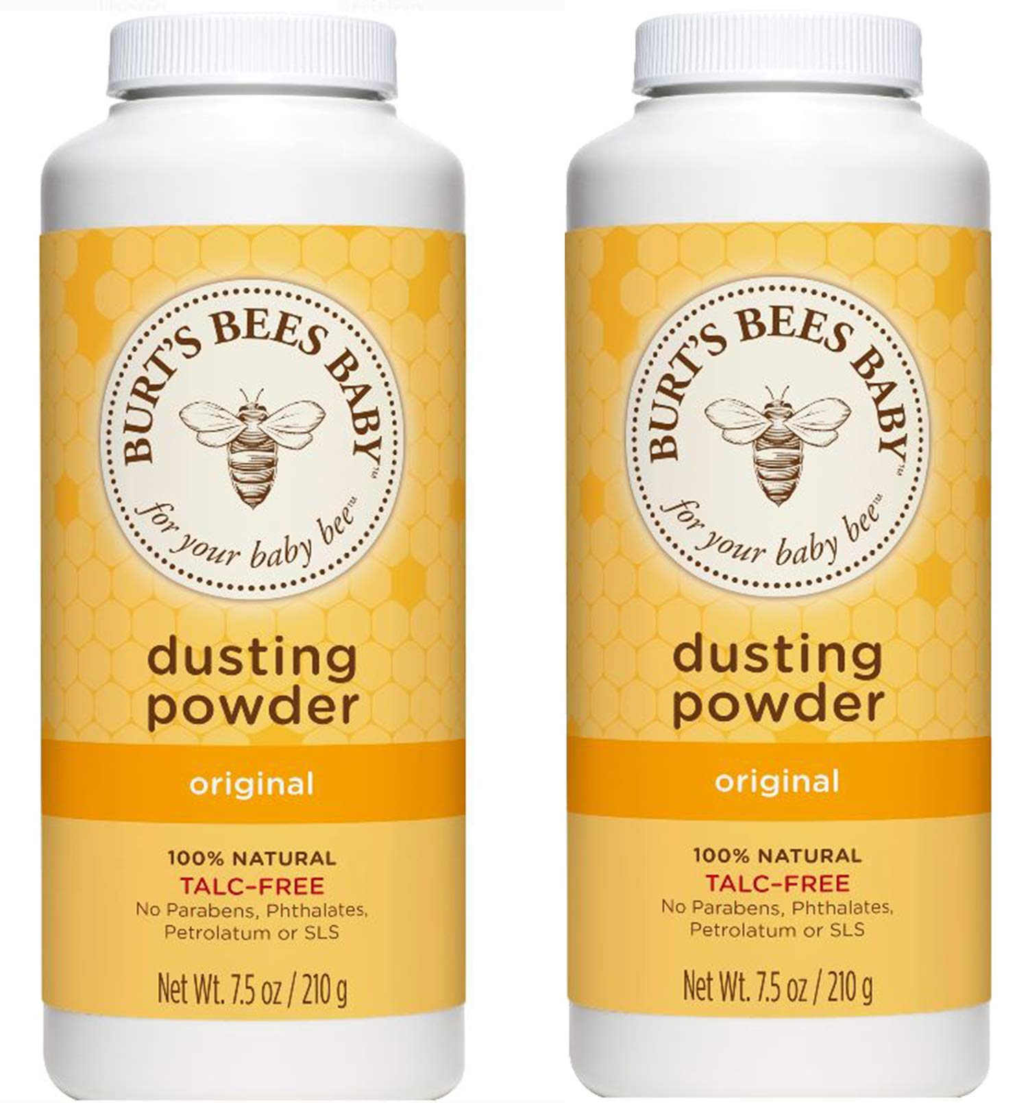 Burt'S Bees Baby Bee Dusting Powder Bottle, 7.5-Ounce Bottles (Pack Of 2)
