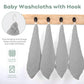 Yoofoss Muslin Baby Washcloths 100% Cotton Face Towels 6 Pack Wash Cloths For Baby 12X12In Soft And Absorbent Baby Wipes (Grey)