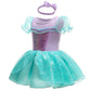 Fmyfwy Baby Girls Mermaid Princess Costume Halloween Christmas Birthday Romper Tutu Dress W/Headband 70