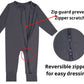 Long Sleeve Footless Romper Baby, Rayon Two Way Zipper Sleeper 3-6 Months Sliver Grey