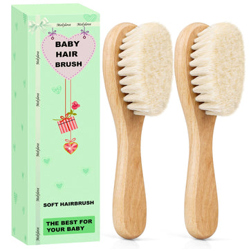 Molylove Baby Hair Brush, Wooden Baby Hair Brush for Newborns & Toddlers, Super Soft Goat Bristles Hair Brush, Toddler Hair Brus