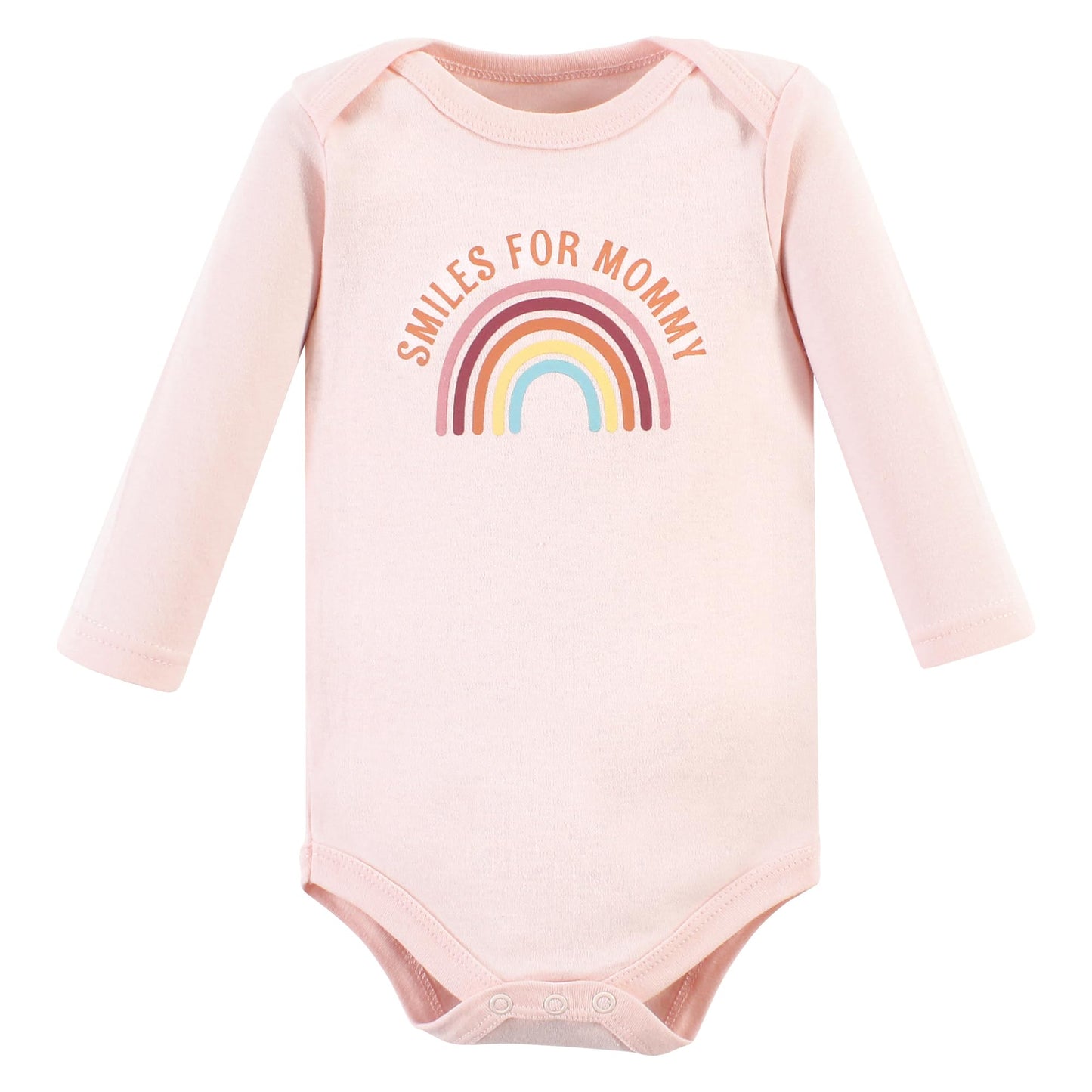 Hudson Baby Unisex Baby Cotton Long-Sleeve Bodysuits, Sunshine Rainbows 3-Pack, 12-18 Months