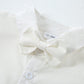 Disaur Toddler Boy Wedding Guest Outfit Short Sleeve White Flower Dress Shirt Bow Tie Suspender White Plaid Pants Baby Formal Ou