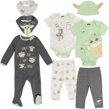 Star Wars The Mandalorian Baby Yoda Baby Boys 8 Piece Layette Set 12 Months