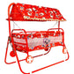 Avani Metrobuzz Baby Jhula Swing For Sleeping/Baby Crib For Ew Born Baby/Baby Crib And Cradle Two In One (Blue) (Red)
