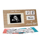 Yelloiris Brown Ultrasound Sonogram Picture Frame With Milestone Tracker - Elegant Wooden Keepsake For Expecting Parents - Nurse
