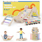 Cosyland Pikler Triangle Set - 8 In 1 Montessori Climbing Toys For Toddlers 18M-3Y, Foldable Wooden Indoor Jungle Gym & Playgrou