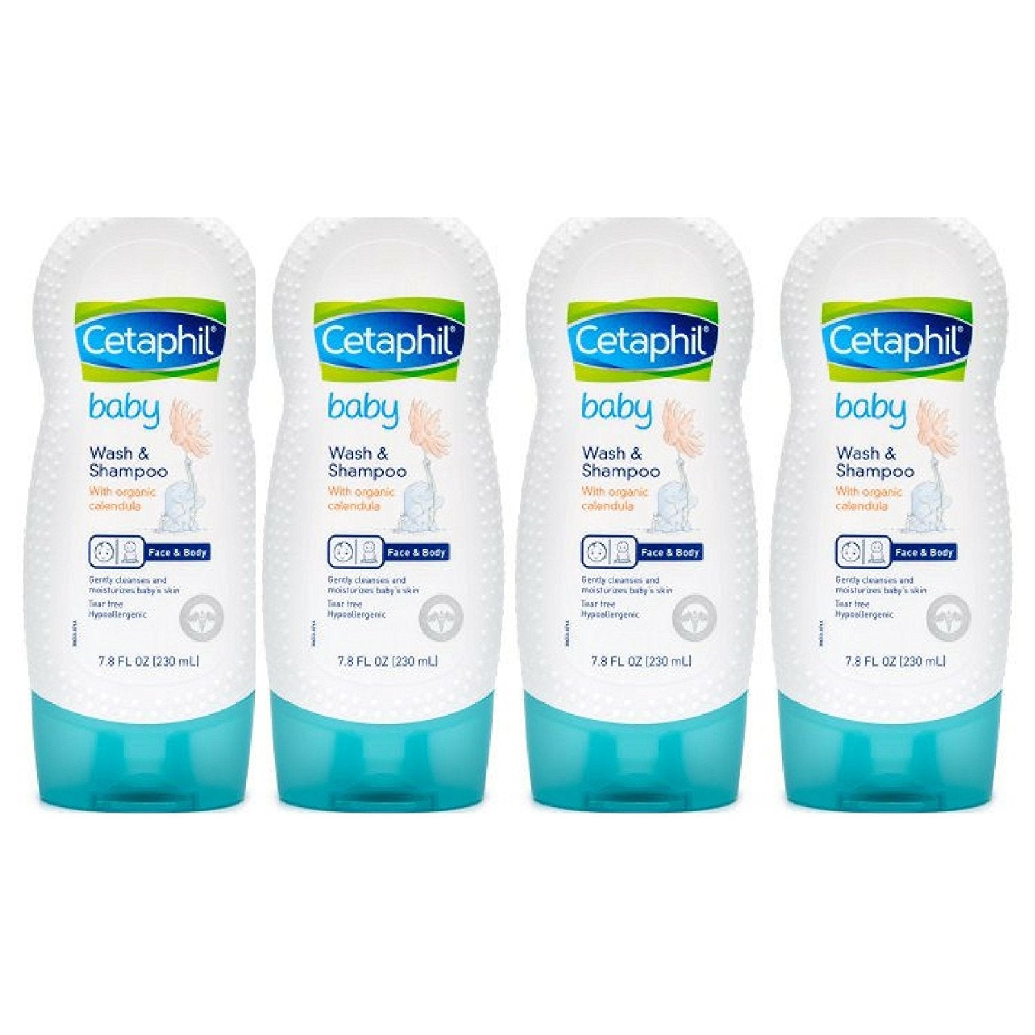 Cetaphil Baby Wash And Shampoo With Organic Calendula, 7.8 Ounce (Pack Of 4)