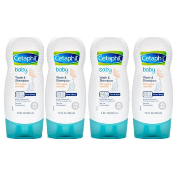 Cetaphil Baby Wash And Shampoo With Organic Calendula, 7.8 Ounce (Pack Of 4)