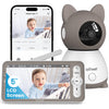Iegeek Baby Monitor With 2K Camera And Audio - Video Monitor With 5' Screen - Night Vision, Two-Way Talk, Cry & Motion Detectio