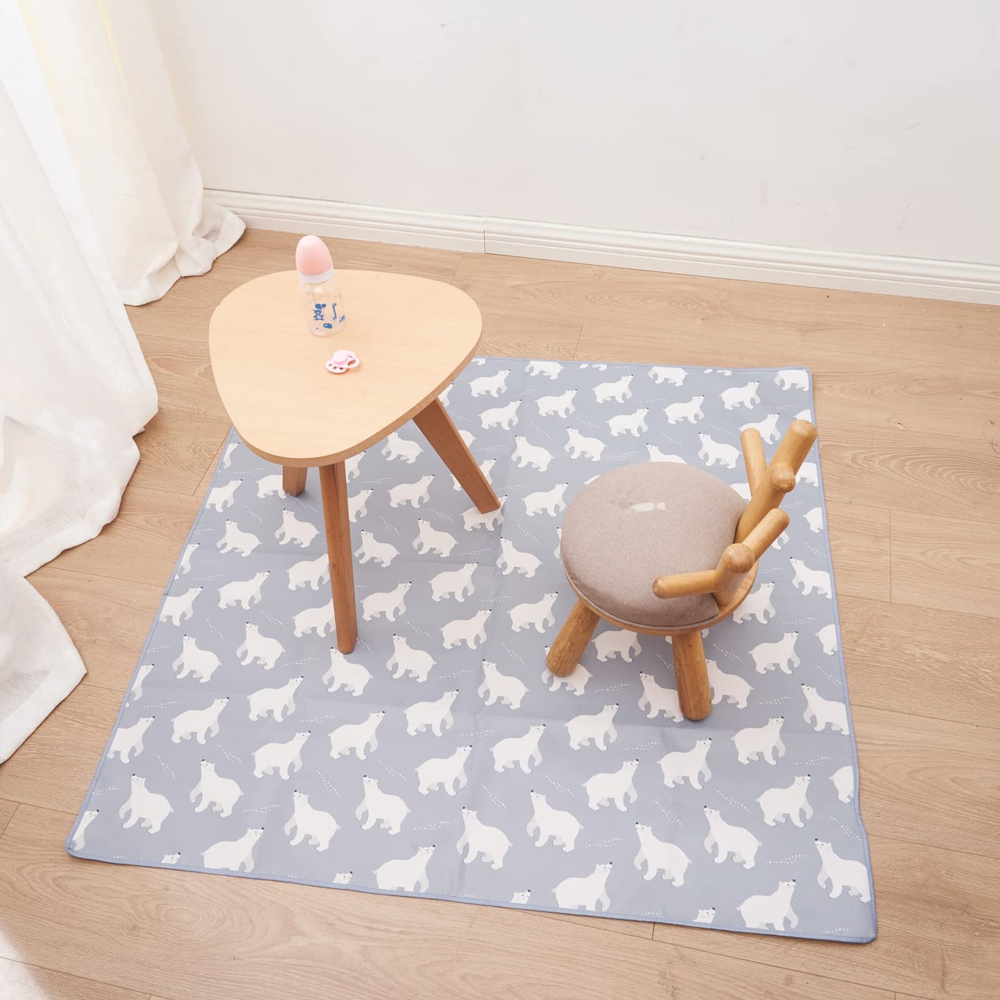 Splat Mat For Under High Chair/Arts/Crafts, Washable Baby Spill Mat Waterproof Anti-Slip Floor Splash Mat, Portable Play Mat And