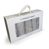 HonestBaby 10-Pack Terry Wash Cloths in Gift Box 100% Organic Cotton for Infant Baby Boys, Girls, 10-Pack Gray Heather, One Size