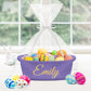 Hutario Personalized Woven Easter Basket Embroidered Name With Gift Bags And Ribbons,Empty Small Rope Basket,Durable Storage Cus