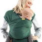 Bobba Baby Wrap Carrier - Stretchy Hands-Free Carrier, Newborn to Toddler 7-35lbs (Organic Serenity Rainforest)