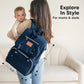 Keababies Baby Diaper Bag Backpack - Large Baby Bag For Boys, Girls, Waterproof Baby Backpack,Diaper Bags For Baby Girl, Baby Bo