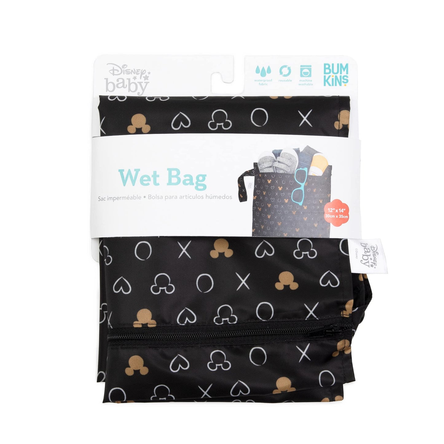 Bumkins Disney Waterproof Wet Bag for Baby, Travel, Swim Suit, Cloth Diapers, Pump Parts, Pool, Gym, Toiletry, Strap to Stroller