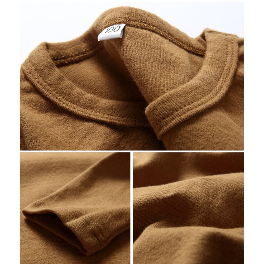 Kisbini Unisex Girls 100% Cotton Long Sleeve T-Shirt Top Tees White 12 Months