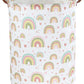 Clocor Rainbow Laundry Basket,Waterproof Baby Girls Nursery Hamper, Girls' Room Decor,Kids Toys Storage Bin,Gift Basket(Rainbow)