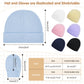 American Trends Baby Beanies For Boys Girls Newborn Infant Hat With Mittens Cute Cotton Hospital Hats For 0-6 Months 3 Pack Blac