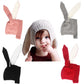 Beanies For Toddler Girls, Winter Unisex Baby Toddler Knitted Hat Long Rabbit Ear Style Cute Cap Pink(Plus Cashmere)