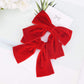 Deeka 2 Pcs 4' Hand-Made Velvet Hair Bows Alligator Clips Hair Accessories For Little Teen Toddler Girls Kids Set Of 2 -Red