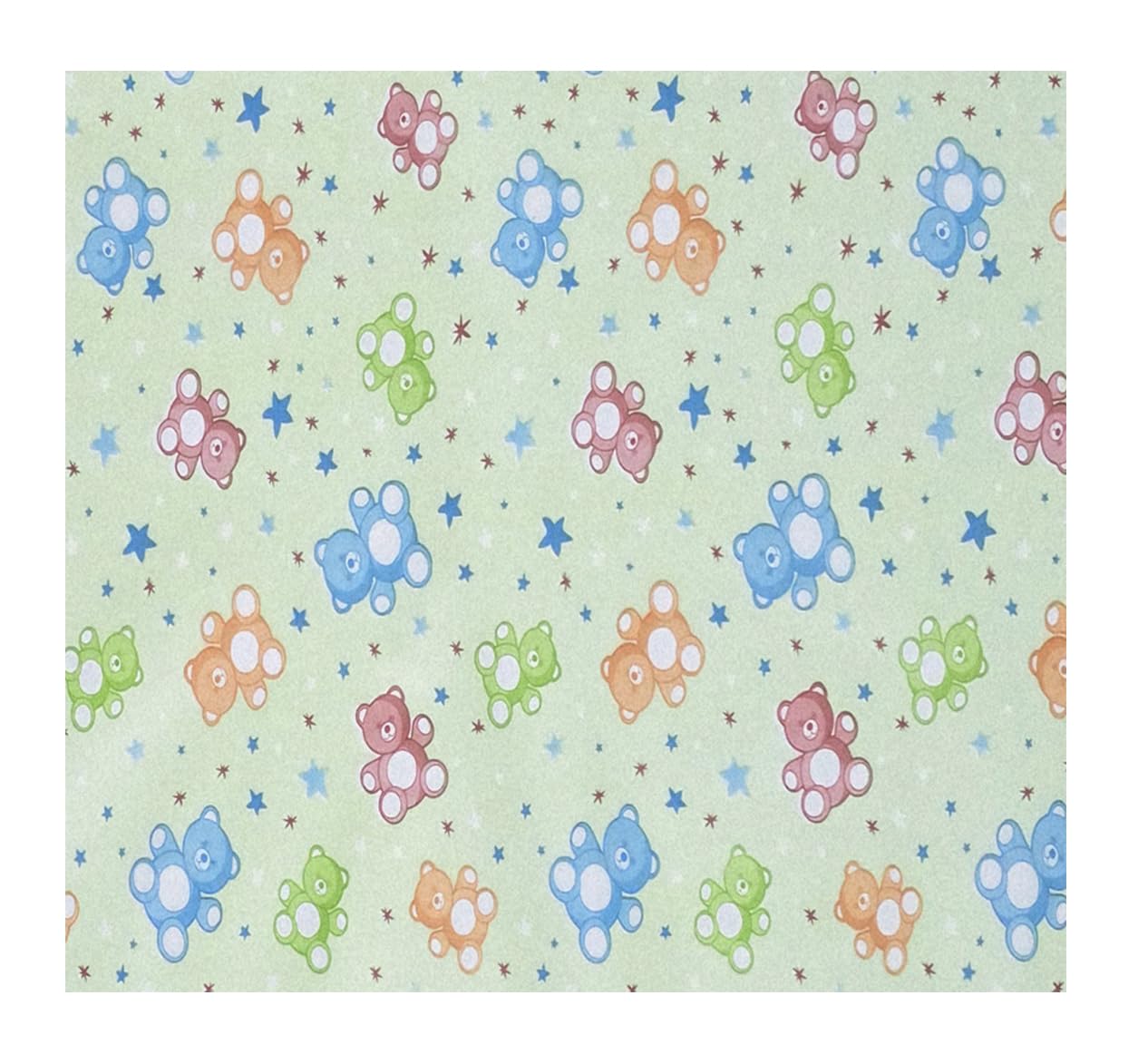 Pookie Plastic Sheet | Rubber Sheet For Babies | Bed Wetting Protector | 012 Months | 90 X 90 Cm (Green Starbear)
