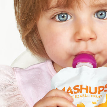 Choomee Softsip Food Pouch Top | Baby Led Weaning | No Spill Flow Control Valve, Protects Childs Mouth, 100% Silicone, Bpa Free