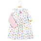 Hudson Baby Baby Girls' Cotton Dress And Cardigan Set, Be Mine Valentine, 0-3 Months