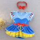 Fmyfwy Newborn Baby Girls Snow White Princess Costume Halloween Christmas Birthday Romper Tutu Dress W/Headband