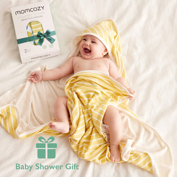 Momcozy Baby Hooded Towel, 2 Pack Baby Towel Set, Super Soft Bath Towel With Original Design, Shower Gifts For Infant, Toddler (